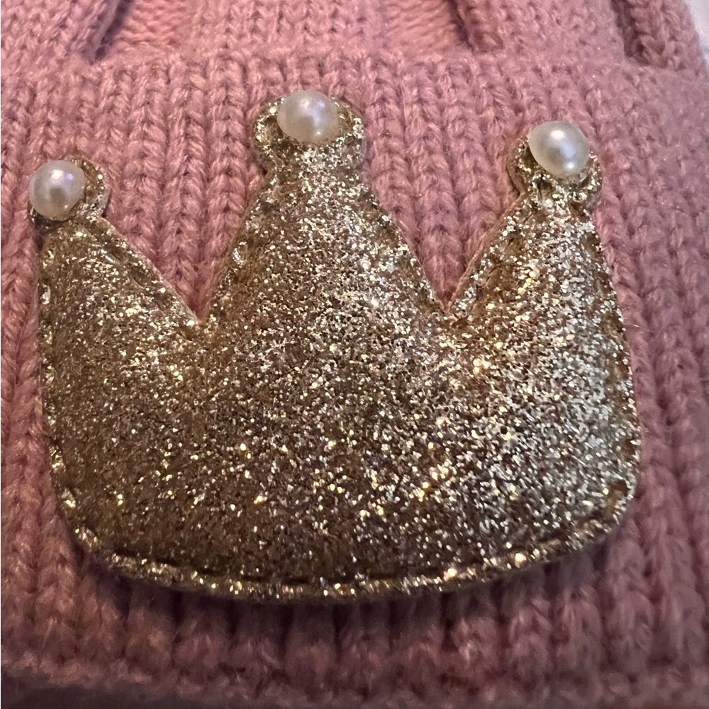 Pink Knit Crown Beanie for Baby NWOT #25B - Picture 2 of 3